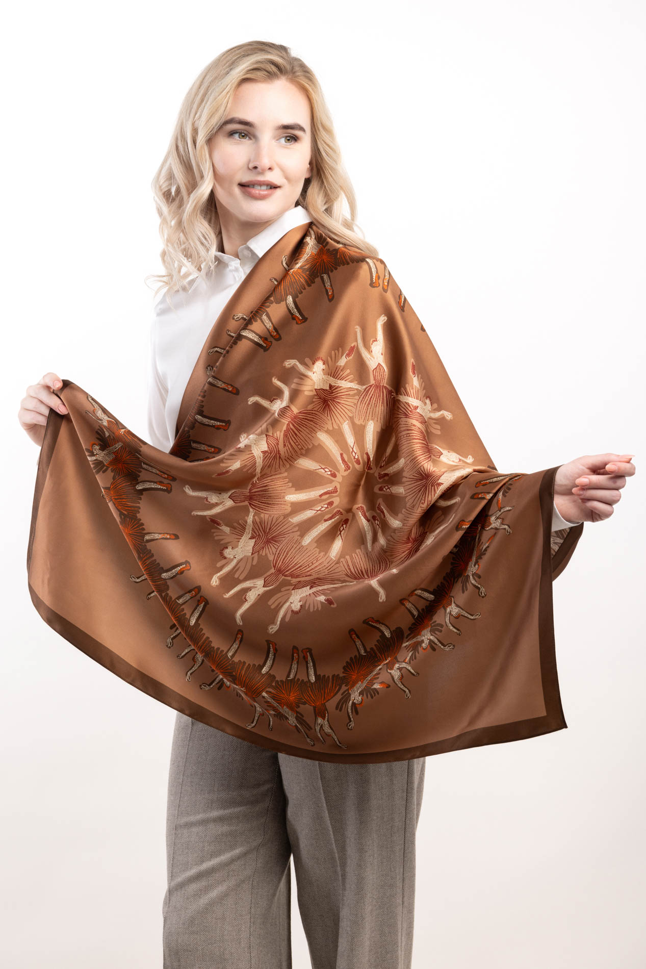 Шелковый платок с принтом Арабеск   289844