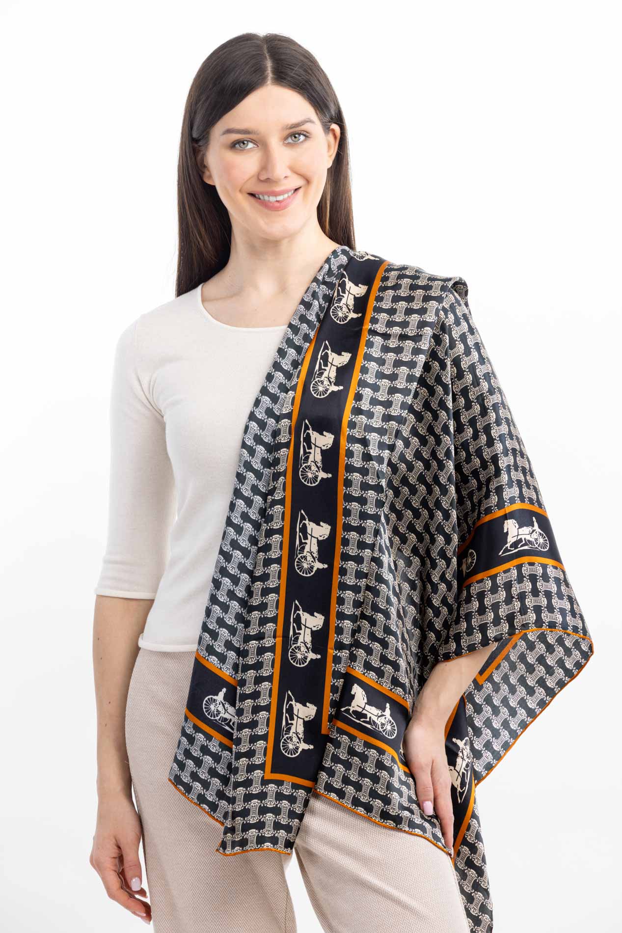 Большой платок из шелка   290727