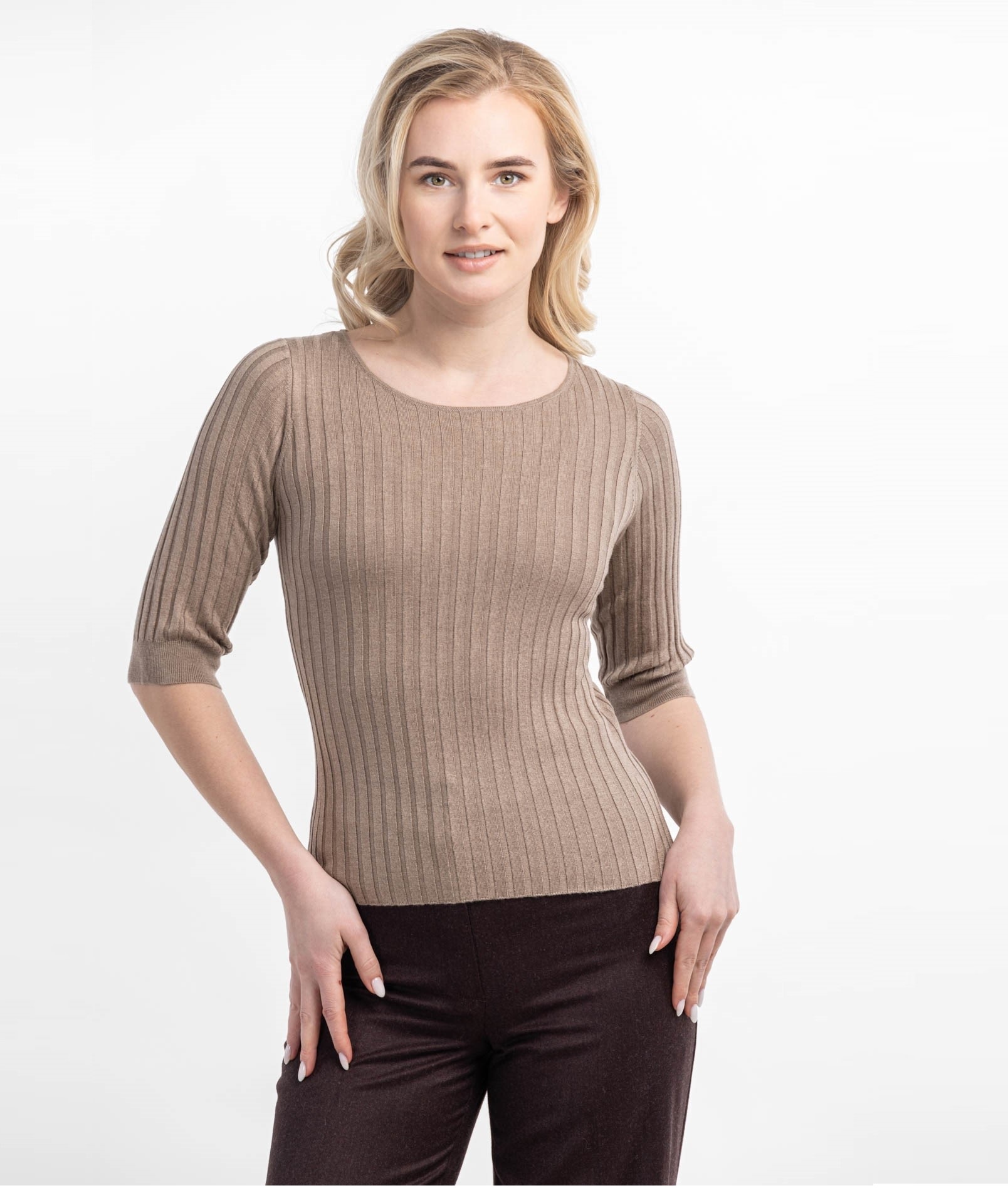 Женский джемпер из шелка и кашемира Ливия   290983