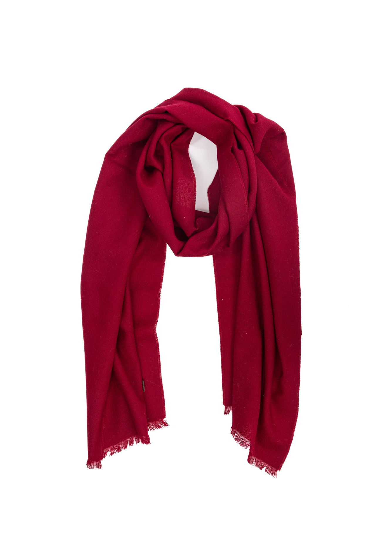 Шарф из овечьего пуха бордовый   290279