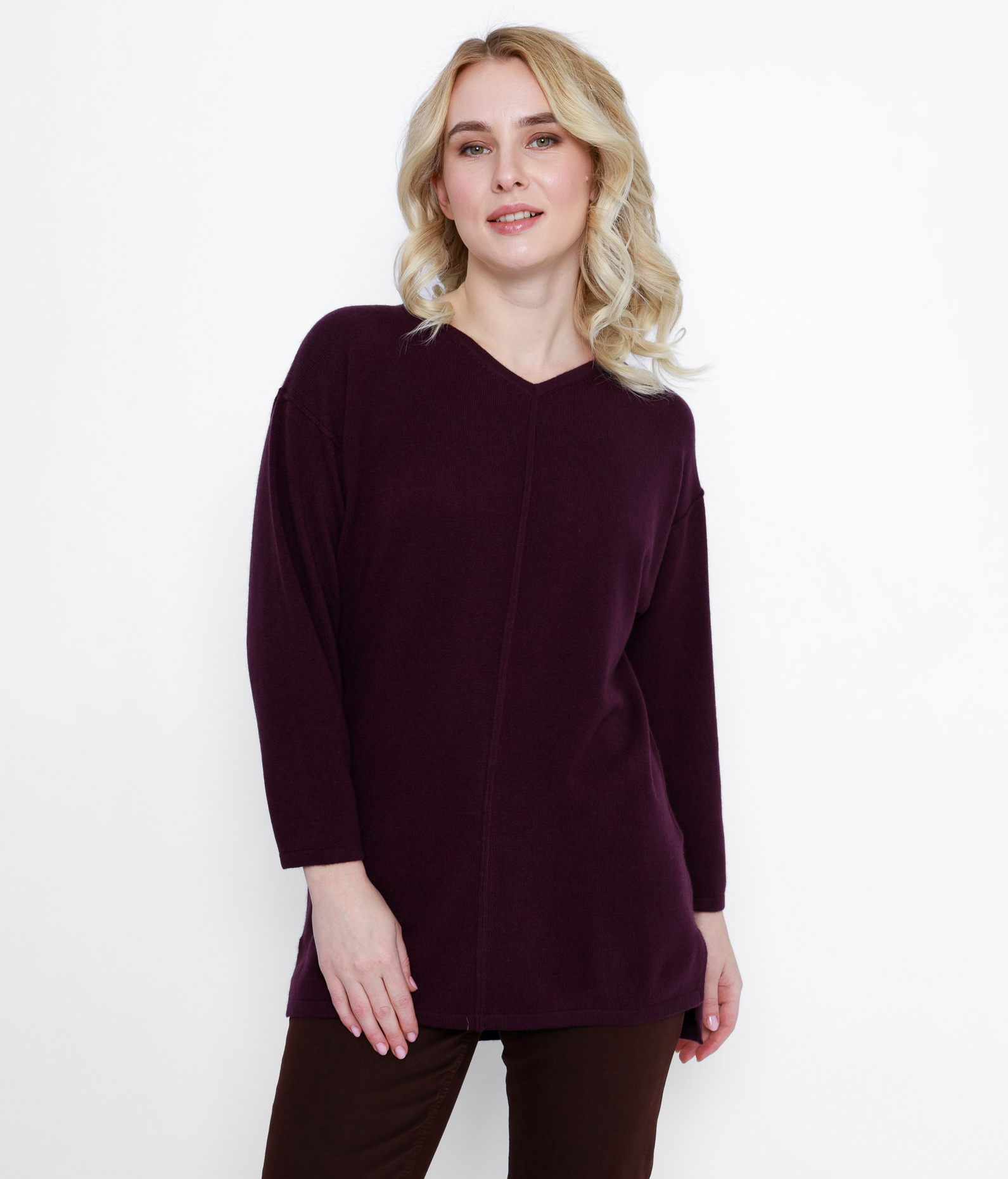 Женский удлиненный джемпер из кашемира Алита   276562