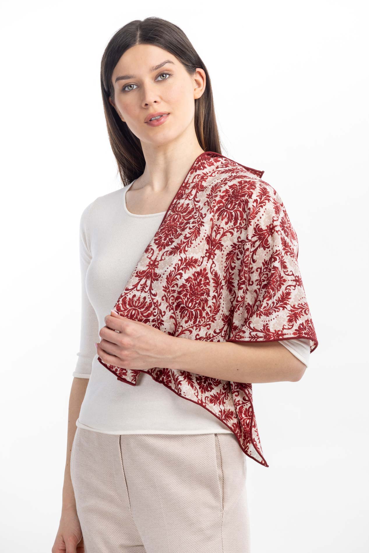 Платок из шерсти и шелка   290879