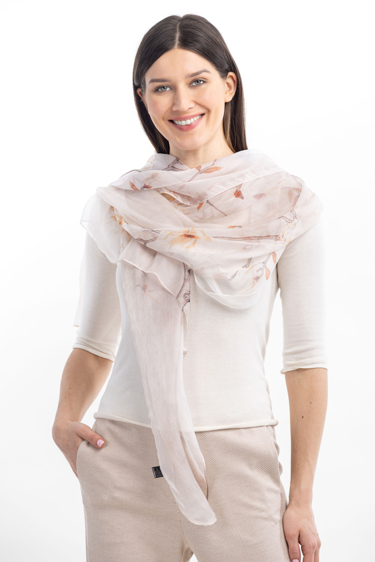 Палантин из натурального шелка   290861