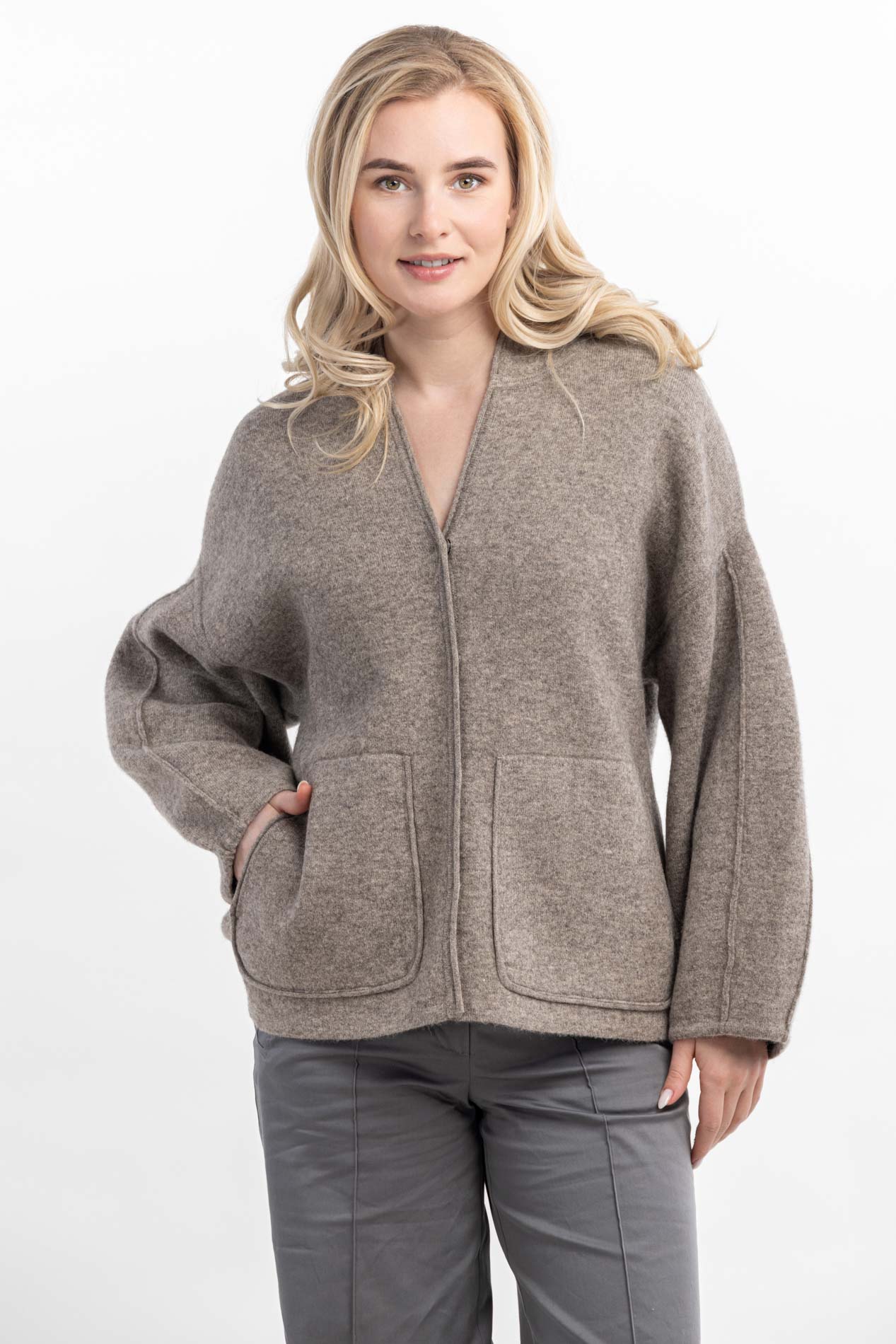 Женский кардиган из шерсти яка Лира   291145