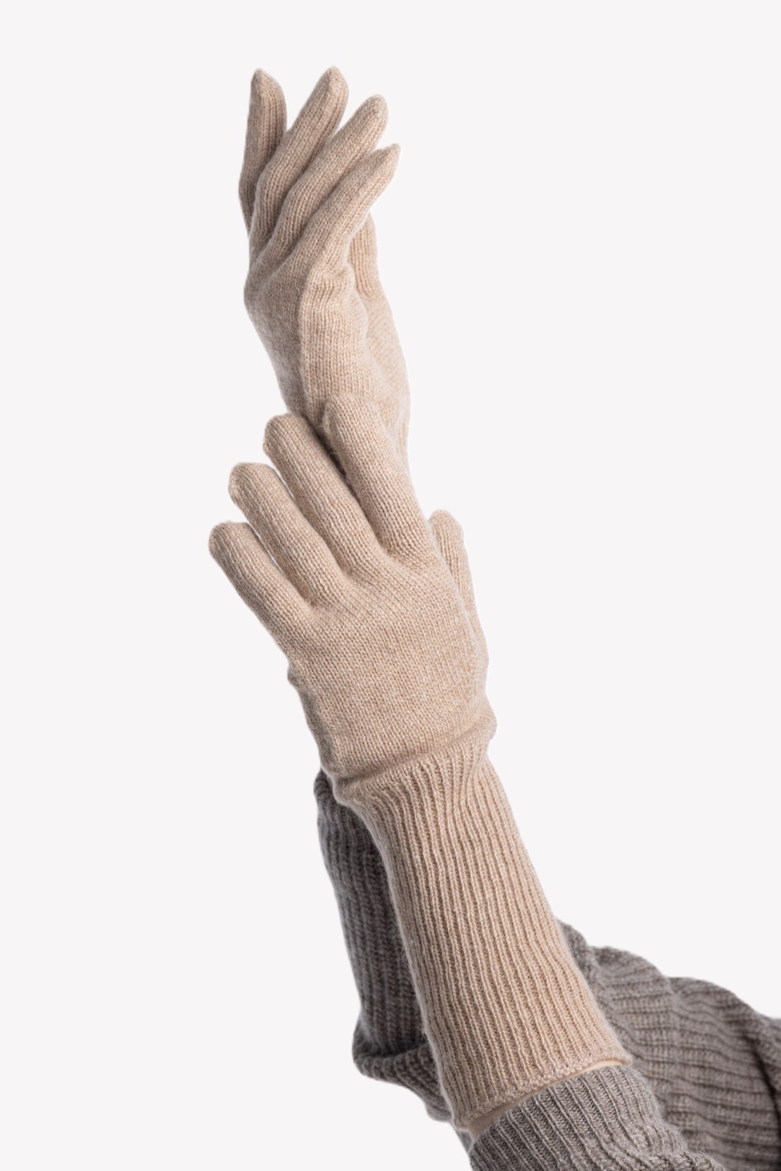 Удлиненные перчатки из верблюжьего пуха   185112