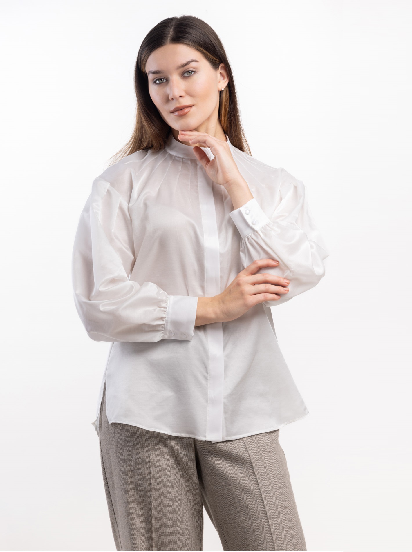 Женственная блузка из шелка и хлопка Эйлин   289864