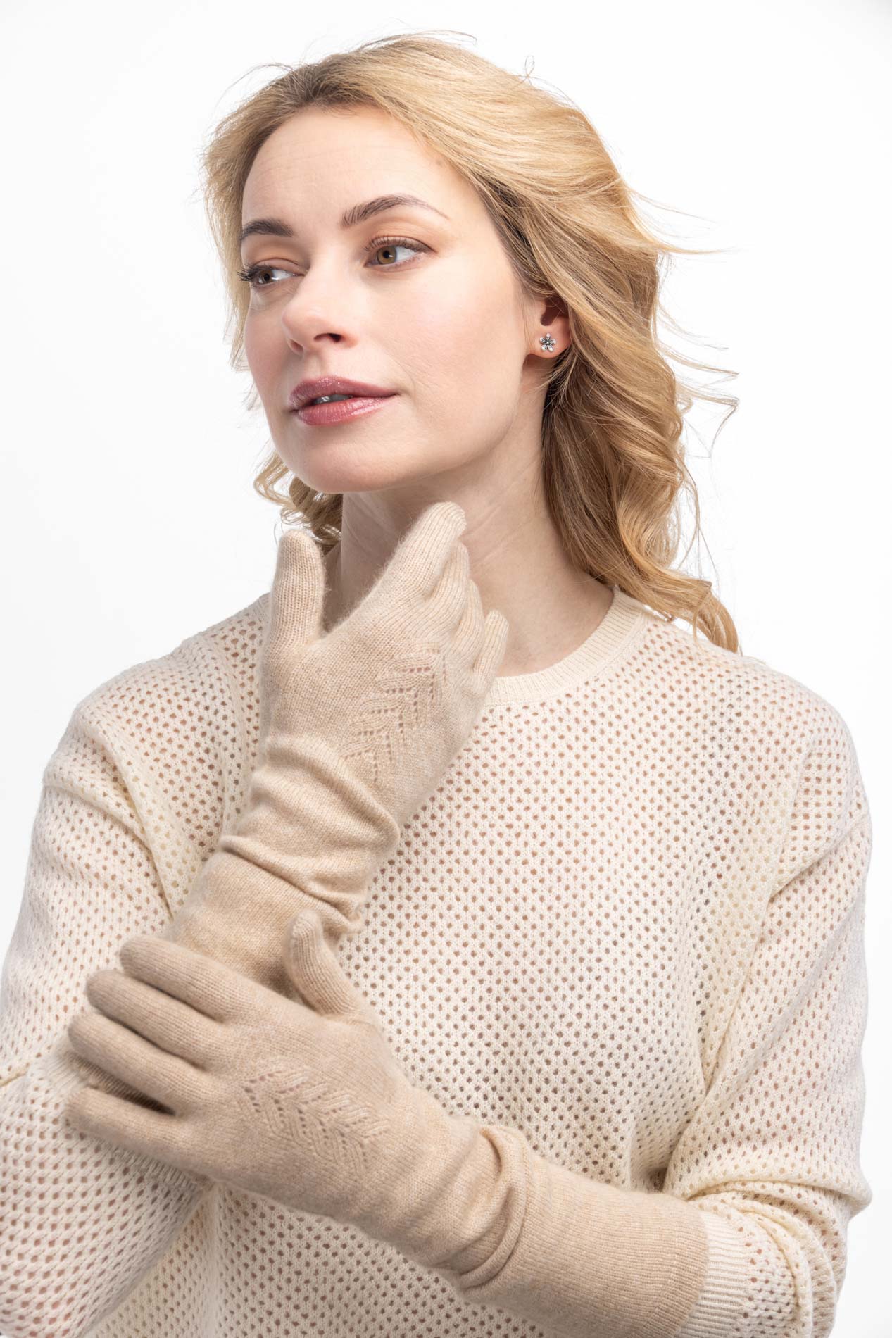 Высокие перчатки из кашемира   290233