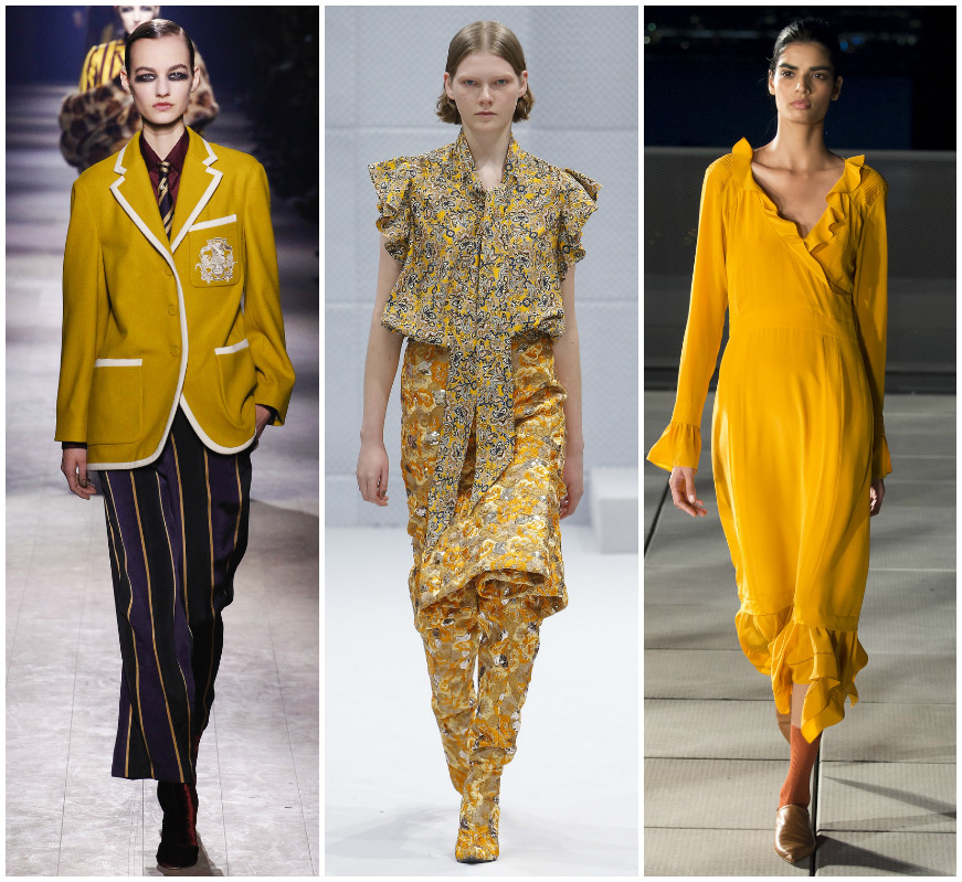 Цвет spicy mustard в коллекциях fall 2016\17