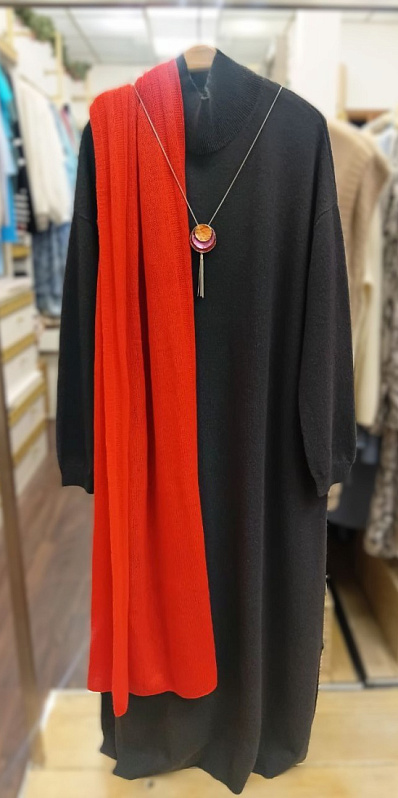 Длинное платье из кашемира Алэйн, Женский кашемировый палантин , 291028