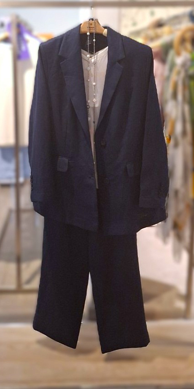 Женский жакет изо льна Алетта, Женские красные брюки из хлопка Эсперанса, 292191