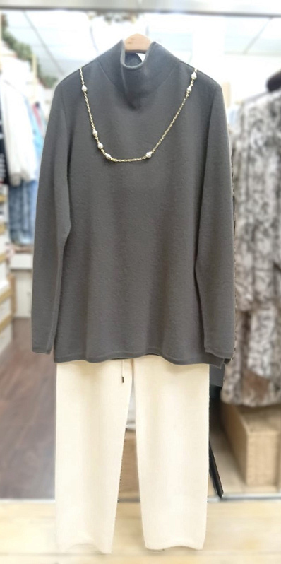 Женский джемпер из кашемира Новия, Женские кашемировые брюки Клэп, Женские кашемировые брюки Клэп, 291026