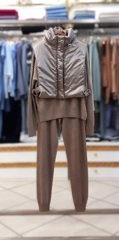 Манишка с наполнителем из верблюжьего пуха Илва, Женские кашемировые брюки Бинита, Женская кашемировая водолазка Джоди, 290582