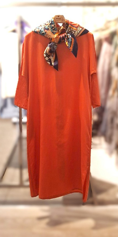 Яркий шелковый платок, Женское платье из шелка и хлопка Ирада, 292194